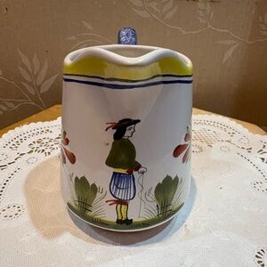 Henriot Quimper 🇫🇷 France Ceramic Creamer ~ Pitcher